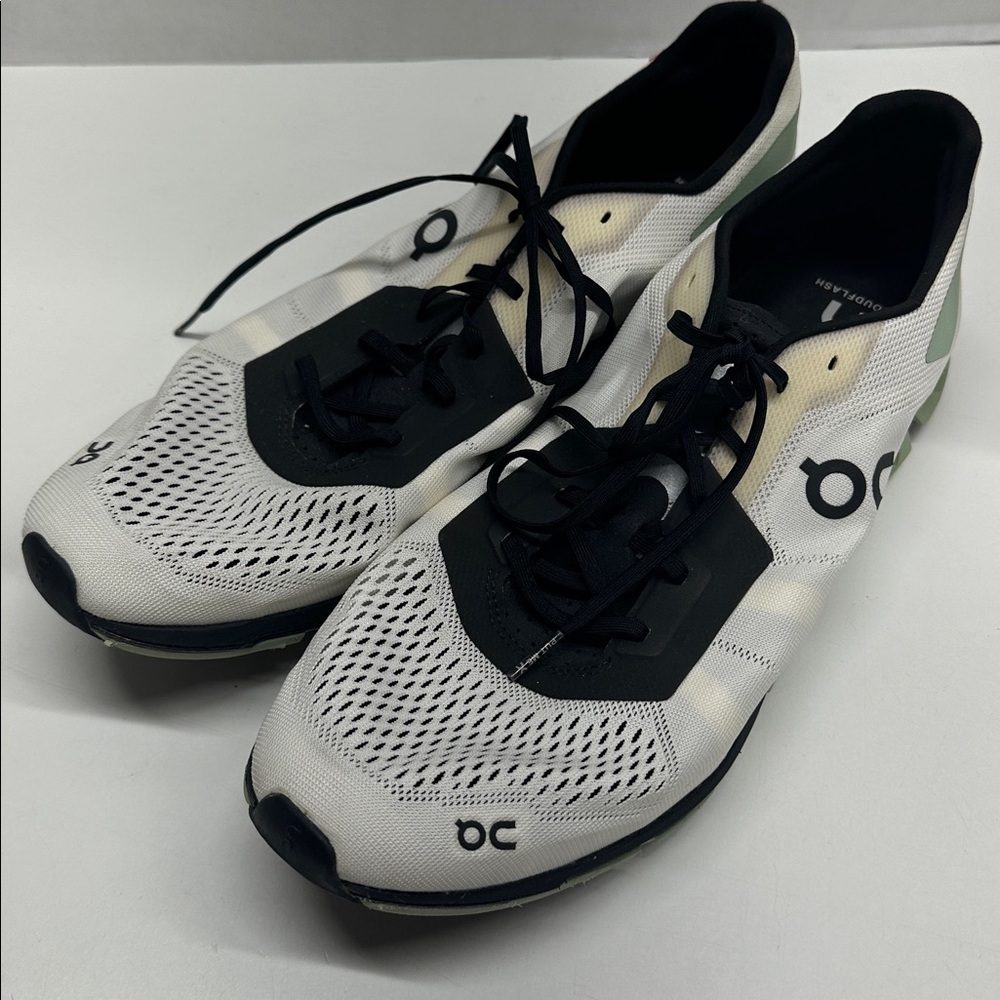On Clouds Running Sneakers Shoes Lace Up Athletic Sneaker White Green Men's 12.5 - Picture 4 of 9